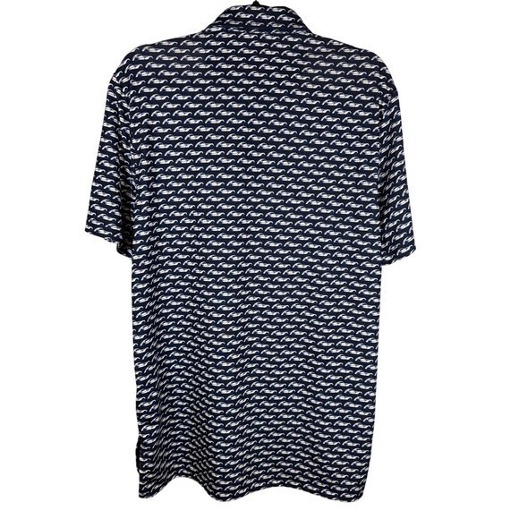 RLX Men's Performance Golf Polo, Navy Blue, Bugatti All Over Design, Size Small - Picture 2 of 10